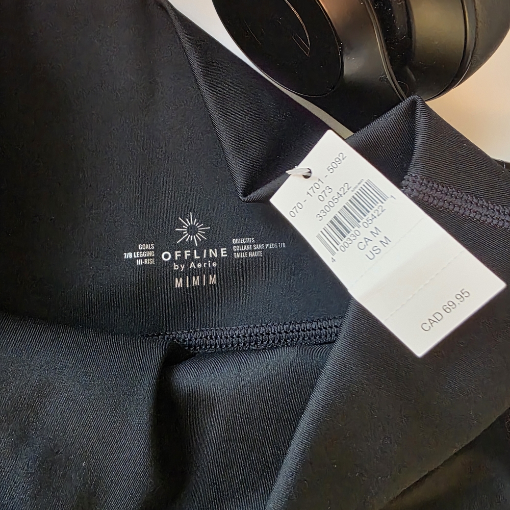NWT OFFLINE by Aerie Goals Hi-Rise Leggings | Black | Size M